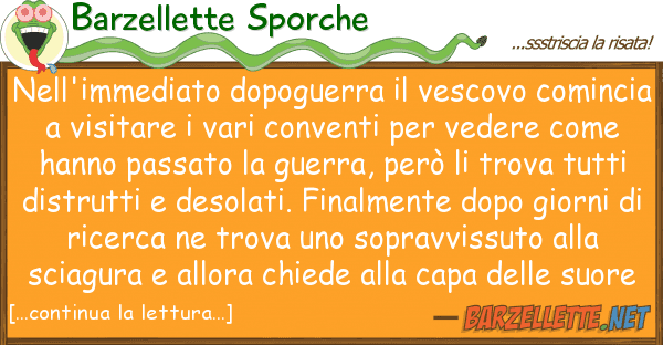 Barzellette Sporche nell'immediato dopoguerra vescovo