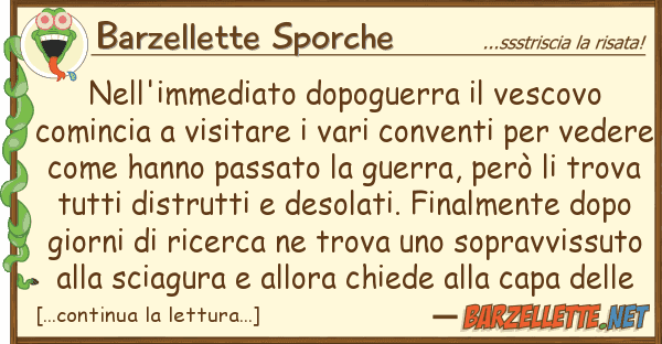 Barzellette Sporche nell'immediato dopoguerra vescovo