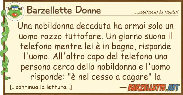 Barzellette Donne nobildonna decaduta ha ormai solo