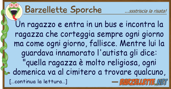 Barzellette Sporche ragazzo entra bus incontra