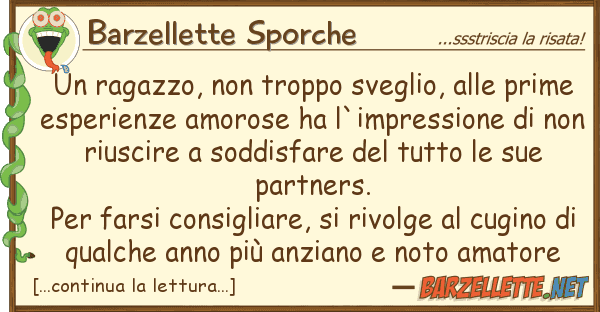 Barzellette Sporche ragazzo, troppo sveglio, pri