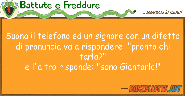 Battute e Freddure suona telefono signore d