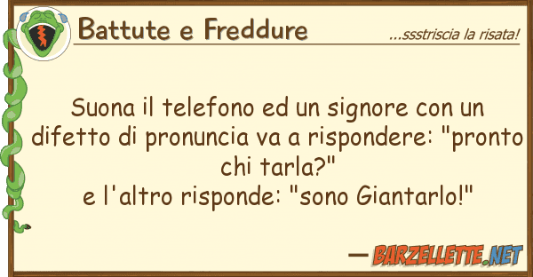 Battute e Freddure suona telefono signore d