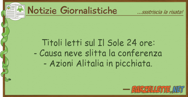 Notizie Giornalistiche titoli letti sole 24 ore: - caus