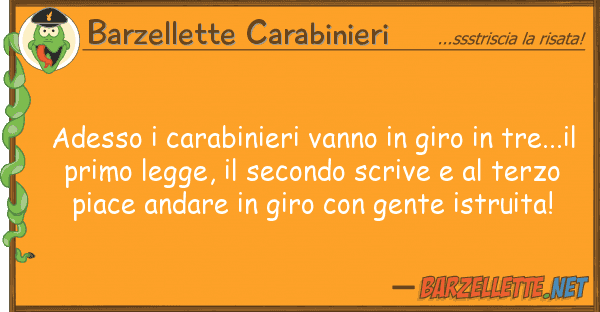 Barzellette Carabinieri adesso carabinieri vanno giro tr