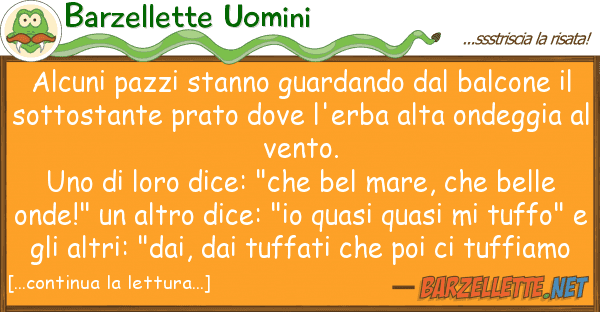 Barzellette Uomini alcuni pazzi stanno guardando balcon