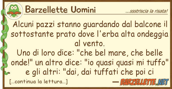 Barzellette Uomini alcuni pazzi stanno guardando balcon
