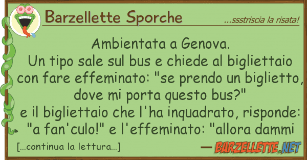 Barzellette Sporche ambientata genova. un tipo sale b