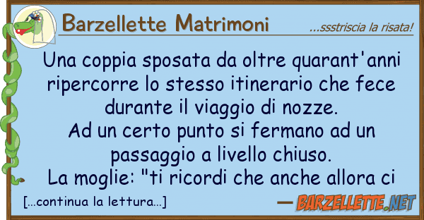 Barzellette Matrimoni coppia sposata oltre quarant'anni