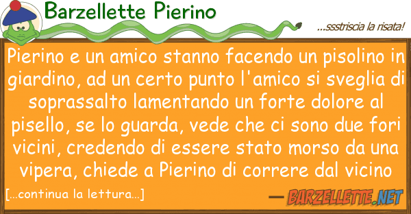 Barzellette Pierino pierino amico stanno facendo pis