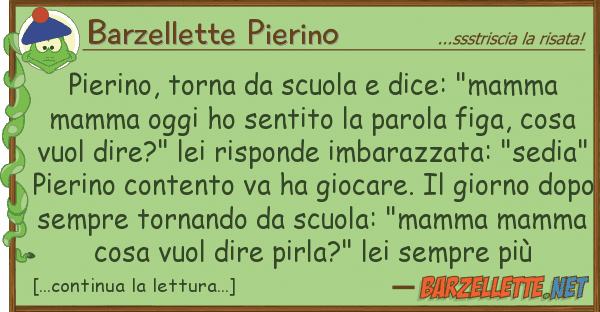 Barzellette Pierino pierino, torna scuola dice: "mamma