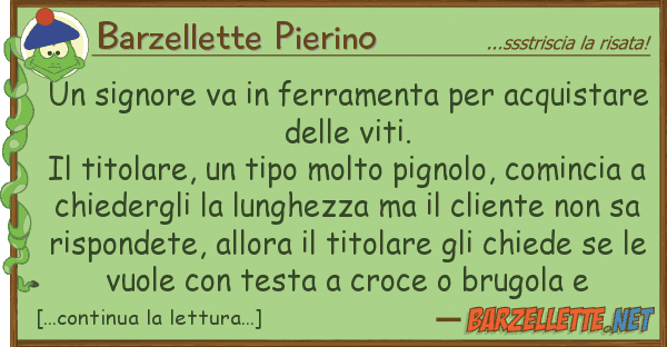 Barzellette Pierino signore va ferramenta acquista
