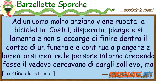 Barzellette Sporche uomo molto anziano viene rubata