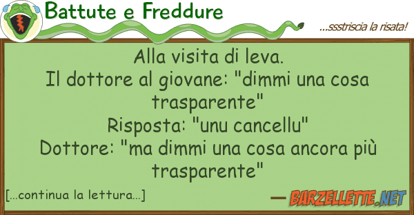 Battute e Freddure visita leva. il dottore giov