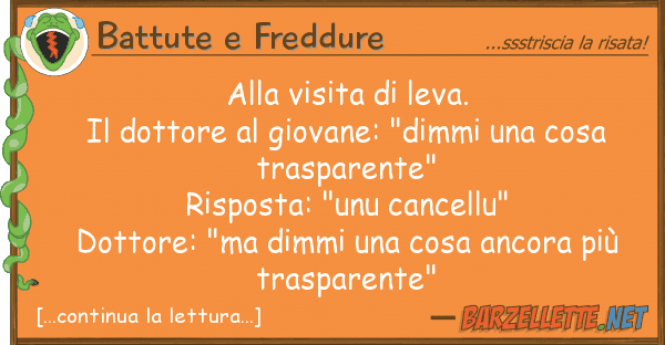 Battute e Freddure visita leva. il dottore giov
