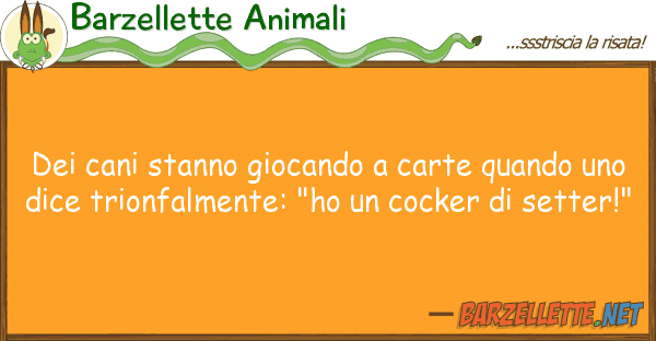Barzellette Animali cani stanno giocando carte quando