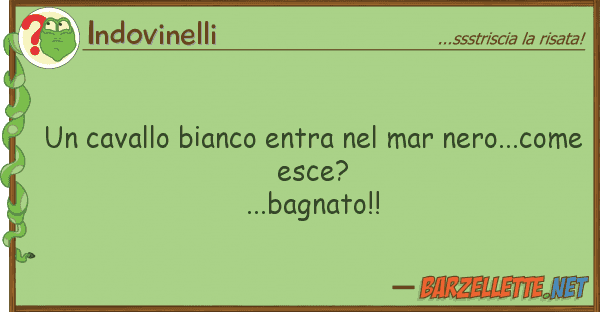 Indovinelli cavallo bianco entra mar nero...c