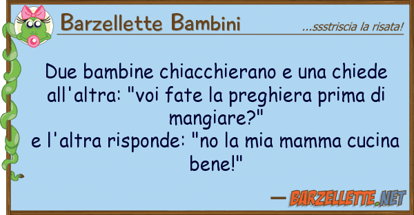 Barzellette Bambini due bambine chiacchierano chiede