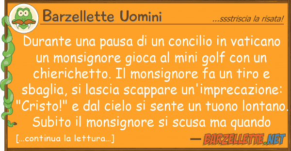 Barzellette Uomini durante pausa concilio vati