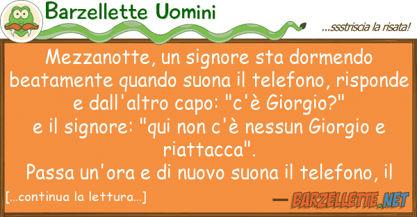 Barzellette Uomini mezzanotte, signore sta dormendo beat