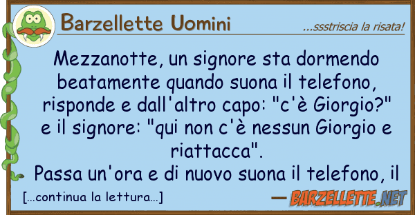 Barzellette Uomini mezzanotte, signore sta dormendo beat