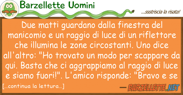 Barzellette Uomini due matti guardano finestra