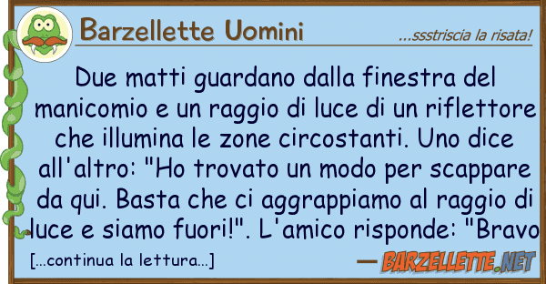 Barzellette Uomini due matti guardano finestra
