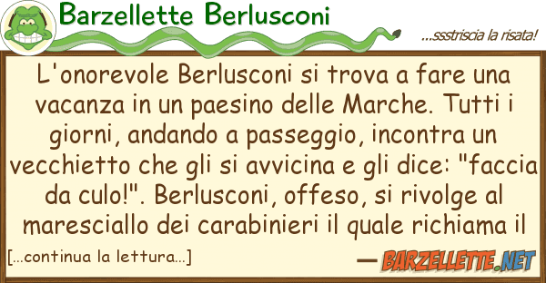 Barzellette Berlusconi l'onorevole berlusconi trova fare u