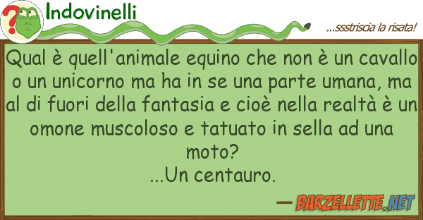 Indovinelli qual è quell'animale equino è