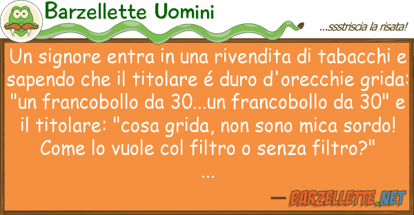Barzellette Uomini signore entra rivendita tab