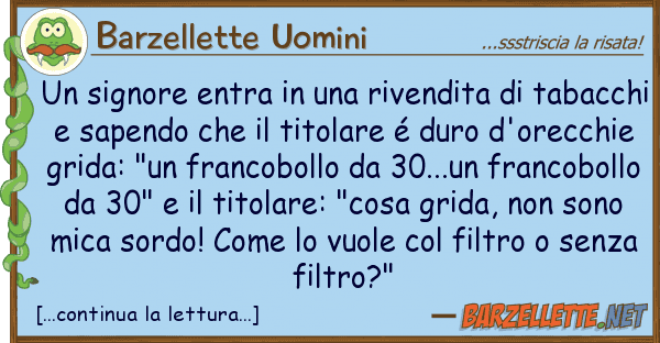Barzellette Uomini signore entra rivendita tab