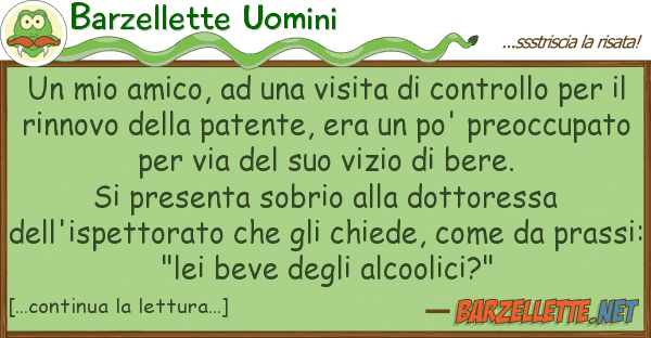 Barzellette Uomini amico, visita controllo