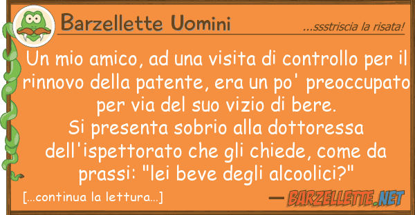 Barzellette Uomini amico, visita controllo