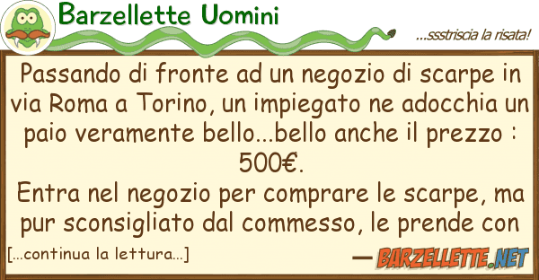 Barzellette Uomini passando fronte negozio scar