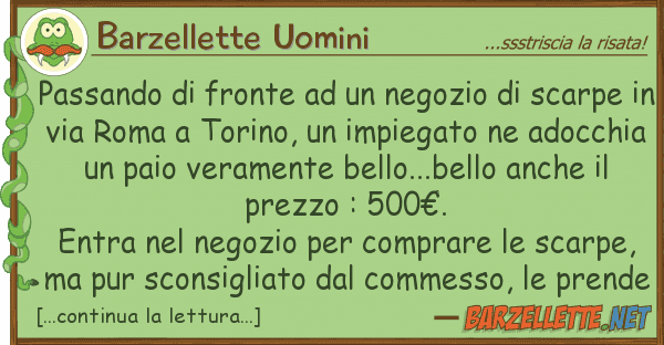 Barzellette Uomini passando fronte negozio scar