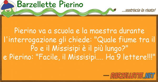 Barzellette Pierino pierino va scuola maestra durante