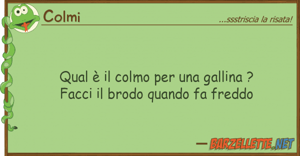 Colmi qual è colmo gallina ? facci