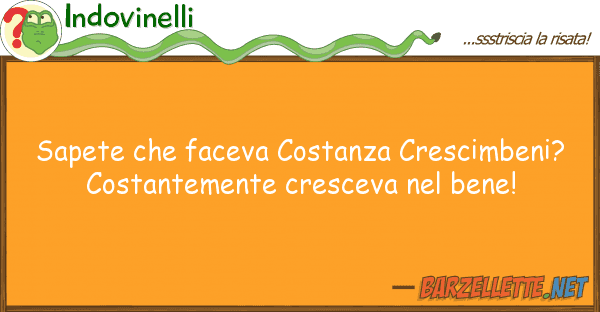 Indovinelli sapete faceva costanza crescimbeni?