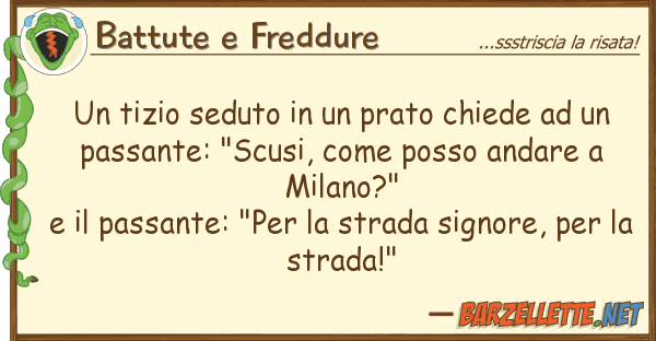 Battute e Freddure tizio seduto prato chiede