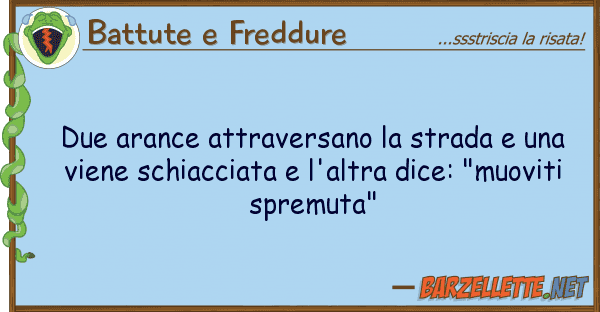 Battute e Freddure due arance attraversano strada