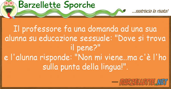 Barzellette Sporche professore fa domanda