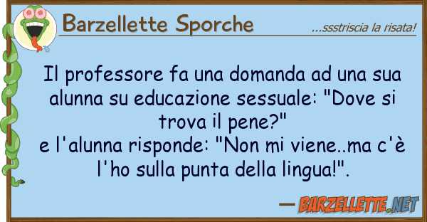 Barzellette Sporche professore fa domanda