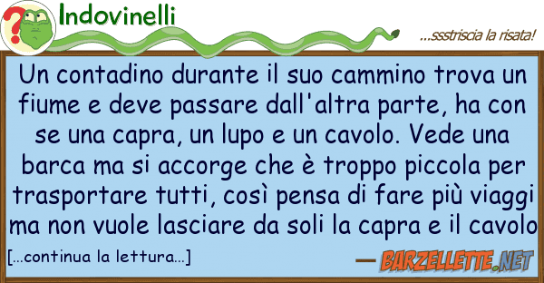 Indovinelli contadino durante cammino trov
