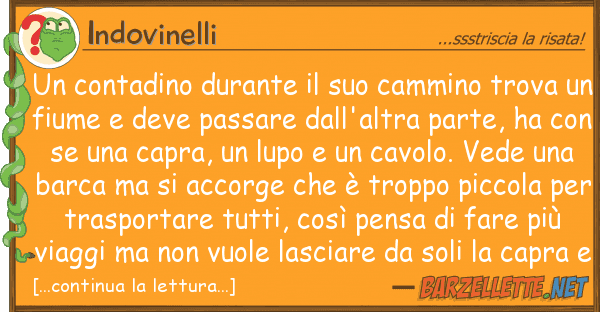 Indovinelli contadino durante cammino trov