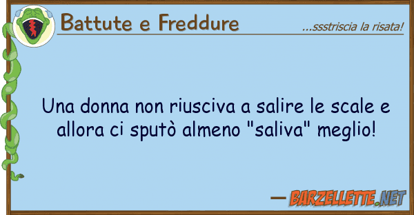 Battute e Freddure donna riusciva salire scale