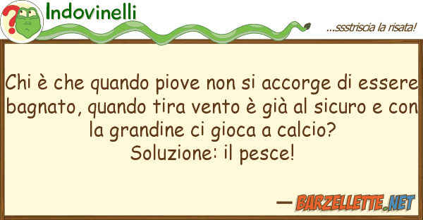 Indovinelli è quando piove accorge d