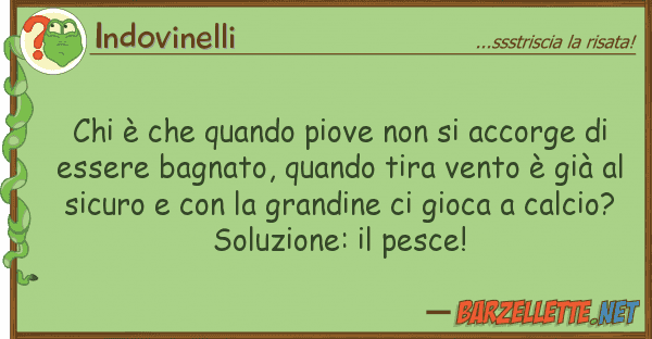 Indovinelli è quando piove accorge d