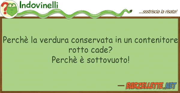Indovinelli perchè verdura conservata cont
