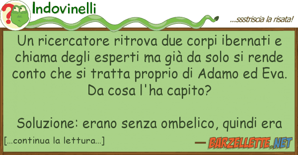 Indovinelli ricercatore ritrova due corpi ibernat