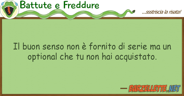 Battute e Freddure buon senso è fornito serie